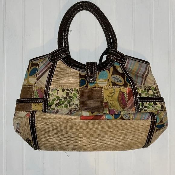Fossil Womans Patchwork Boho Handbag Purse - Picture 2 of 6